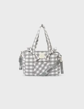 Bolso Cuadros Mayoral Gris Para Bebé