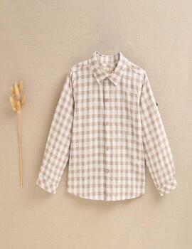 Camisa Dadati Cuadros Beige para Niño