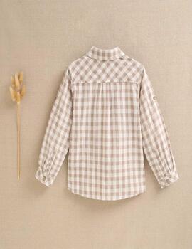 Camisa Dadati Cuadros Beige para Niño