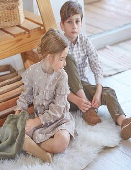 Camisa Dadati Cuadros Beige para Niño