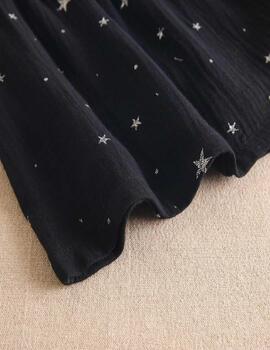 Vestido Dadati Estrelas Negro Para Bebé