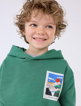 Sudadera Mayoral Montaña Verde Para Niño