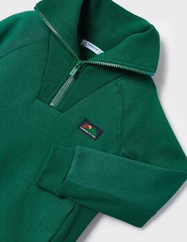 Sudadera Mayoral Cremallera Verde Para Niño