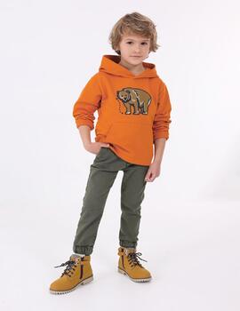 Sudadera Mayoral Oso Naranja Para Niño