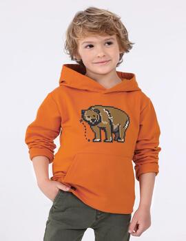 Sudadera Mayoral Oso Naranja Para Niño