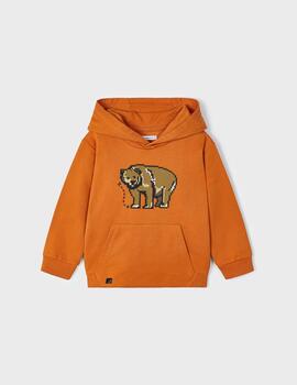 Sudadera Mayoral Oso Naranja Para Niño