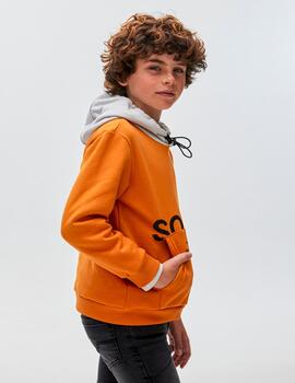 Sudadera Mayoral Contraste Naranja Para Niño