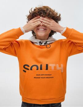 Sudadera Mayoral Contraste Naranja Para Niño