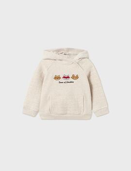 Sudadera Mayoral Zorros Crema Para Bebé Niño