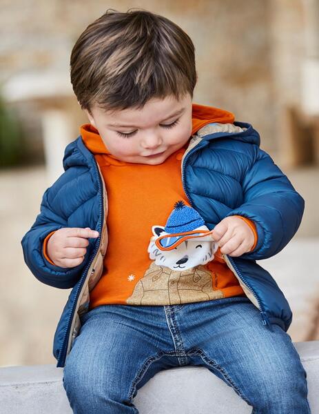 Sudadera Mayoral Oso Naranja Para Bebé Niño