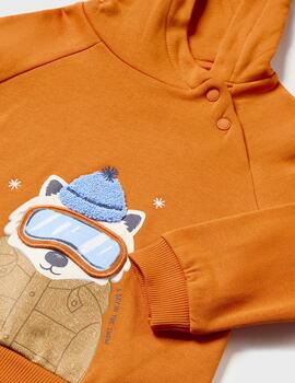 Sudadera Mayoral Oso Naranja Para Bebé Niño