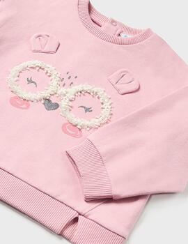 Sudadera Mayoral Conejito Rosa Para Bebé