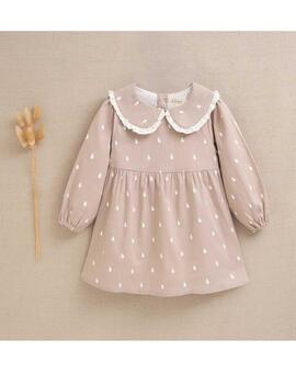 Vestido Dadati Beige Para Bebé