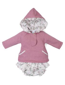 Conj.Popys Sudadera Lila Para Bebé