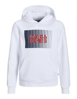 Sudadera Jack Jones  Logo Blanca Para Niño