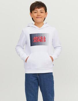 Sudadera Jack Jones  Logo Blanca Para Niño