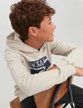 Sudadera Jack Jones Beige Para Niño