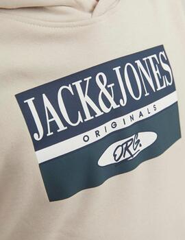 Sudadera Jack Jones Beige Para Niño