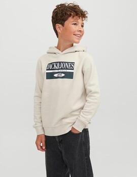 Sudadera Jack Jones Beige Para Niño