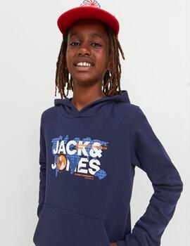 Sudadera Jack Jones  Navy Marino Para Chico