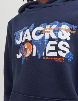 Sudadera Jack Jones  Navy Marino Para Chico