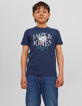 Camiseta  Jack Jones M/C  Marino Para Niño