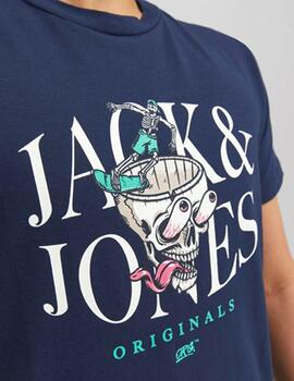 Camiseta  Jack Jones M/C  Marino Para Niño