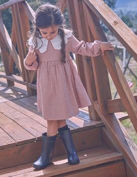 Vestido Dadati Cuadriros Caldeo Para Niña
