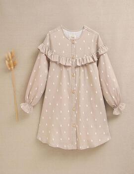 Vestido Dadati Beige Para Niña