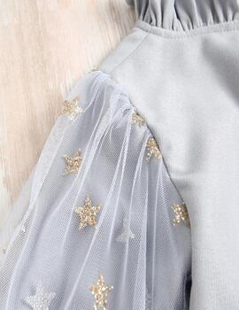 Vestido Dadati Gris Para Niña