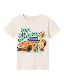 Camiseta Name it Bimmer Blanca Para Niño