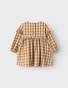 Vestido Atelier Cuadros BeigePara Niña