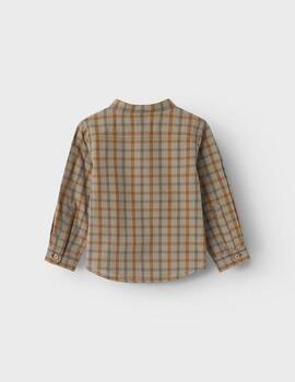 Camisa Etelier Cuadros Marron Para Niño