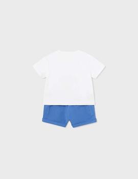Conj. Mayoral Camiseta Blanca Papaya Para Bebè