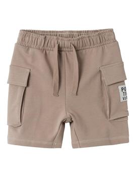 Bermuda Name it Cargo Beige Para Niño