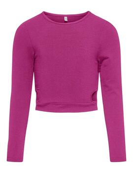 Camiseta Only Lurex Fucsia Para Niña