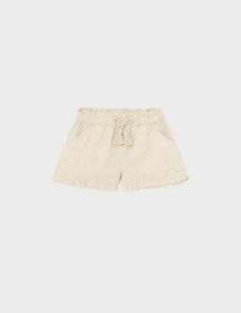 Short Mayoral Lino Beige Para Bebé