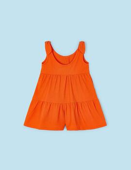 Vestido Mayoral Fluido Naranja Para Niña