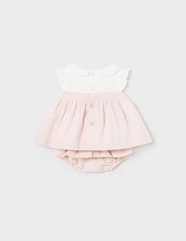 Vestido Mayoral Lino Nude Para Bebé