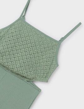 Mono Mayoral Punto Largo Menta Para Niña