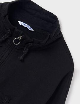 Sudadera Mayoral Canguro Negro Para Niña