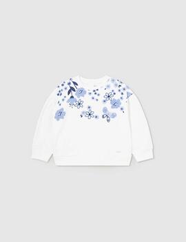 Sudadera Mayoral Flor Blanca Para Bebé