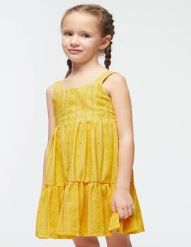 Vestido Mayoral Tirantes Amarillo Para Niña