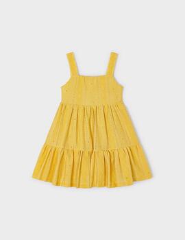 Vestido Mayoral Tirantes Amarillo Para Niña