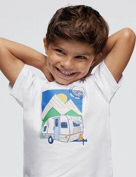 Camiseta Mayoral Life Blanco Para Niño