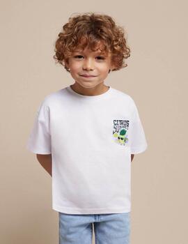 Camiseta Mayoral Piña Blanca Para Niño
