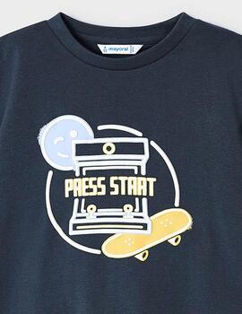 Camiseta Mayoral Press Start Universo Para Niño