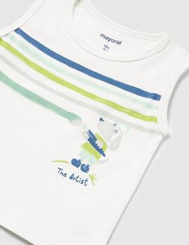 Camiseta Mayoral M/C Tirantes Indigo Para Bebè