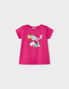 Camiseta Mayoral M/C Fucsia Para Niña