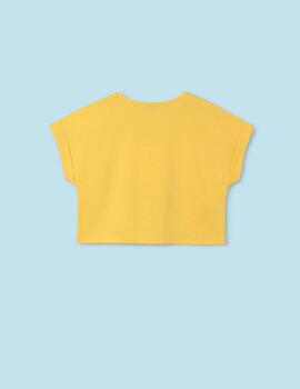 Camiseta Mayoral M/C Grafica Amarillo Para Niña